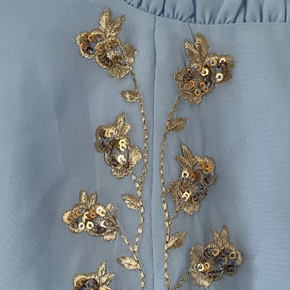 Ivy City Co Blue Embroidered Dress - Picture 5 of 8